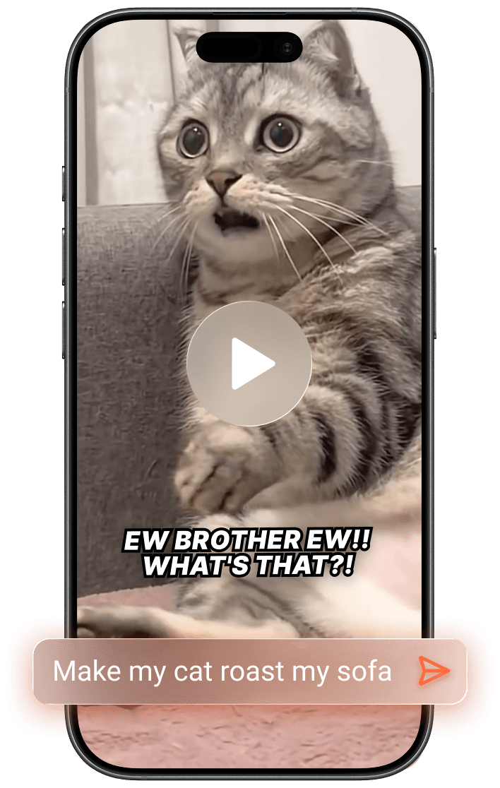 Furzy talking video — make my cat roast my sofa